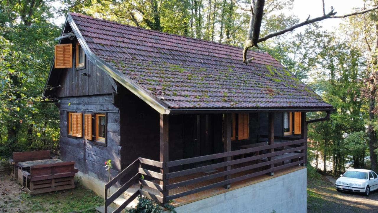 Wooden House Near The River Kupa Kamanje Luaran gambar